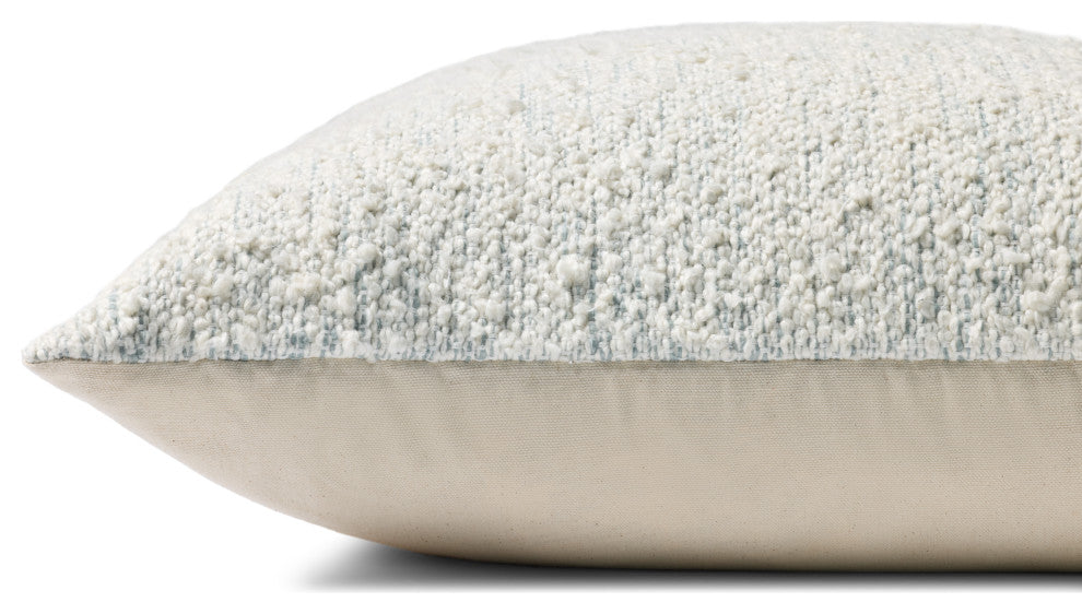 Loloi PLL0192 Ivory / Blue 22'' x 22'' Cover WithPoly