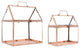 Iron & Glass Terrarium, 2-Piece Set