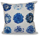 Gypsy Floral, Floral Outdoor Pillow, Blue, 18"x18"
