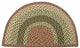 Earth Rugs SC-24 Olive / Burgundy / Gray Small Rug Slice 18" x 29"