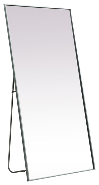 Metal Frame Rectangle Full Length Mirror 30X60 Inch, Silver