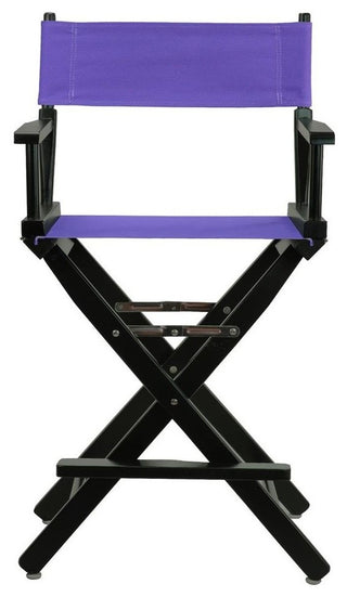 024" Director's Chair Black Frame-Purple Canvas