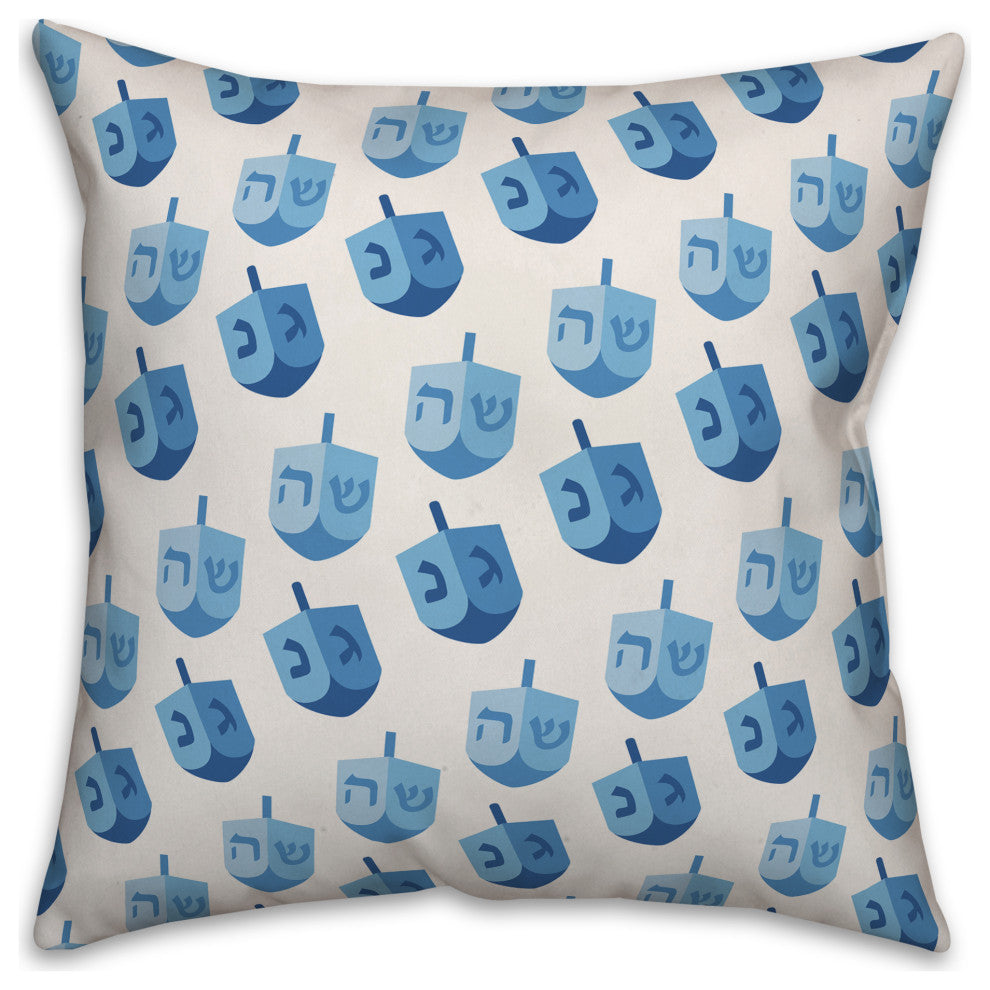 Blue Driedel Pattern 20"x20" Throw Pillow Cover
