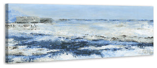 "Ultimate Blue Waves" Painting Print on Wrapped Canvas, 15"x5"