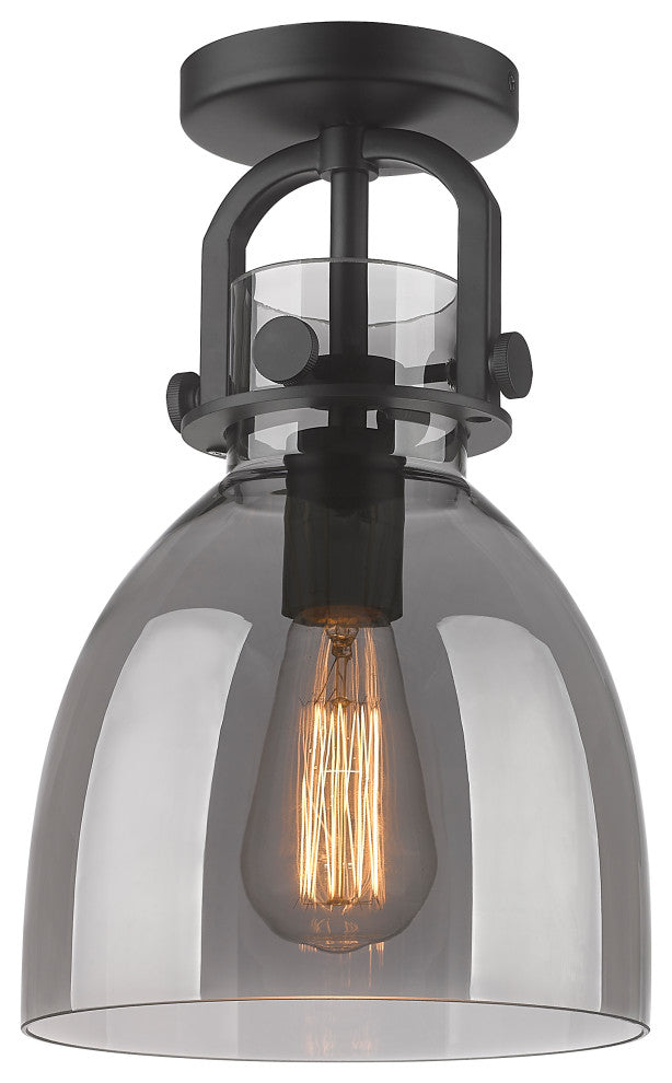 Innovations Newton Bell 1 8" Flush Mount Matte Black