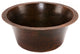 Premier Copper Products BR16DB3 16" Round Copper Prep Sink w/ 3.5" Drain Opening