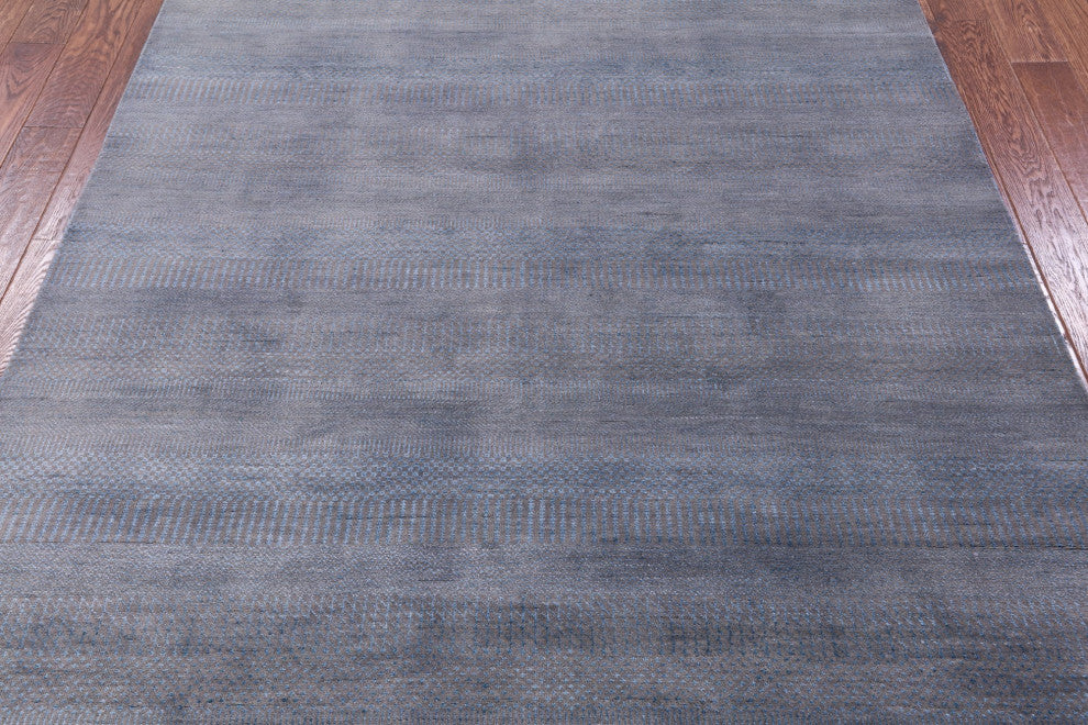 Wool and Silk Handmade Savannah Grass Rug 6' 0" X 8' 11" Q11403