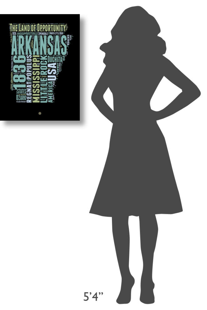 "Arkansas Word Cloud 1" Fine Art Print