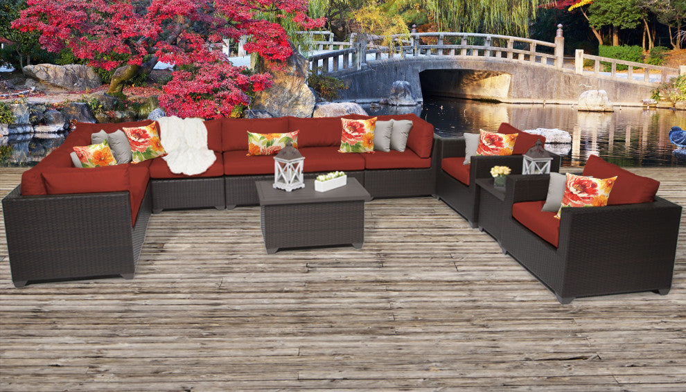 Belle 11 Piece Outdoor Wicker Patio Furniture Set 11a