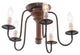 Irvins Country 5 Light Berkshire SemiFlush Mount Wood Ceiling Light Rustic Brow