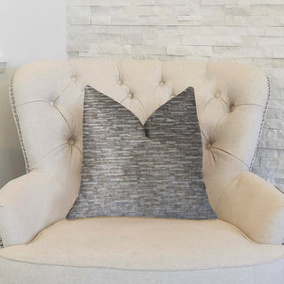 Montage Beige Luxury Throw Pillow, 20"x30" Queen