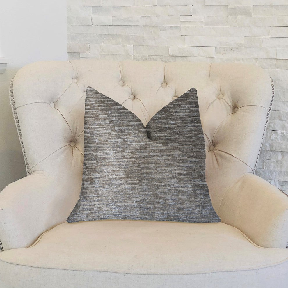 Montage Beige Luxury Throw Pillow, 20"x30" Queen