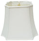 Royal Designs Rectangle Inverted Cut Corners Lamp Shade, White, 17x17x13