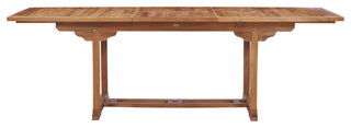 Teak Wood West Palm Semi Oval Patio Dining Extension Table
