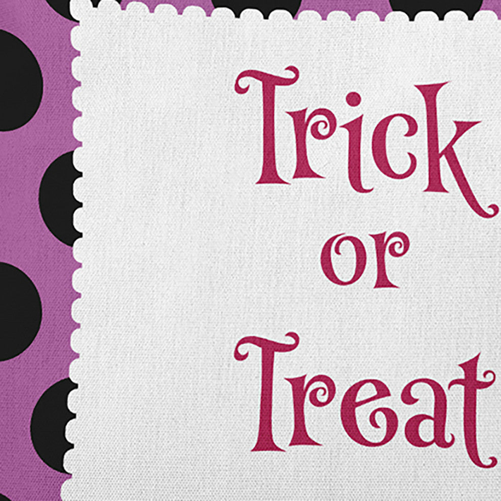 Trick or Treat Dots Accent Pillow, Orchid, 14"x20"