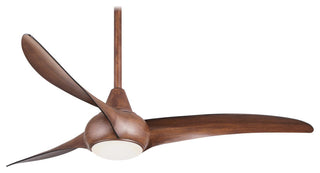 MinkaAire Distressed Koa Light Wave 52" 3-Blade Indoor LED Ceiling Fan w/ Remote