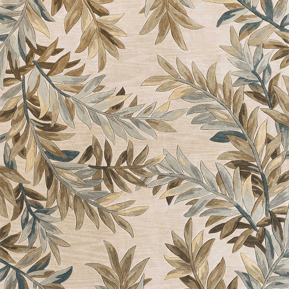 7' X 9'  Wool Ivory  Area Rug