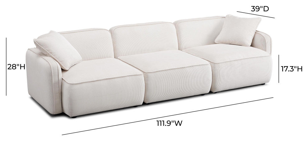 Travie Modular Sofa, White Sand