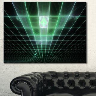 Light Green Bat on Radar Screen, Oversized Abstract Canvas Art Print, 60x40