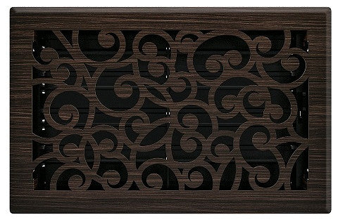Wonderland Floor Register, Oil Rubbed Bronze, 6x10
