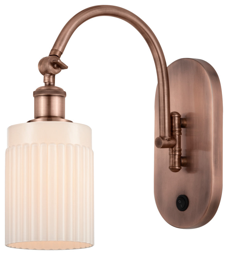 Innovations 518-1W-AC-G341-LED 1-Light Sconce, Antique Copper