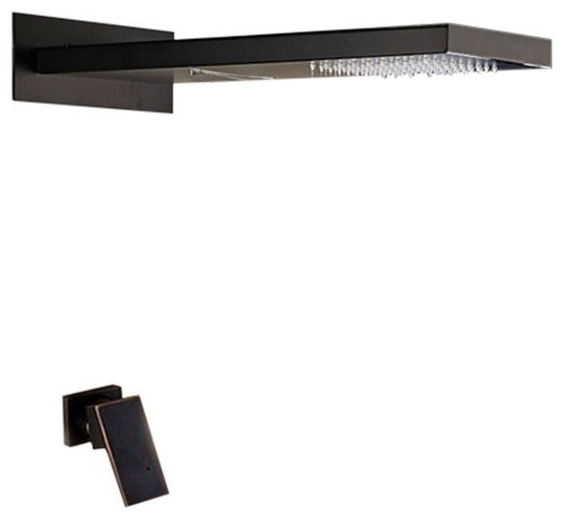 Fiego Oil Rubbed Bronze Shower Square Shower Set