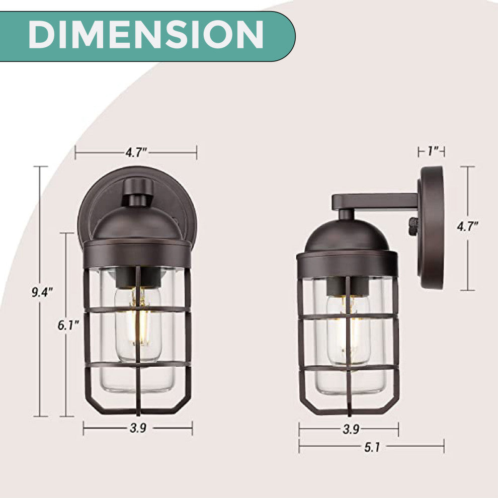 Metal light fixtures wall mount Oil-Rubbed Bronze led wall pack Farmhouse lamp