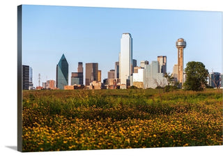 "Dallas Texas City Skyline" Wrapped Canvas Art Print, 48"x32"x1.5"