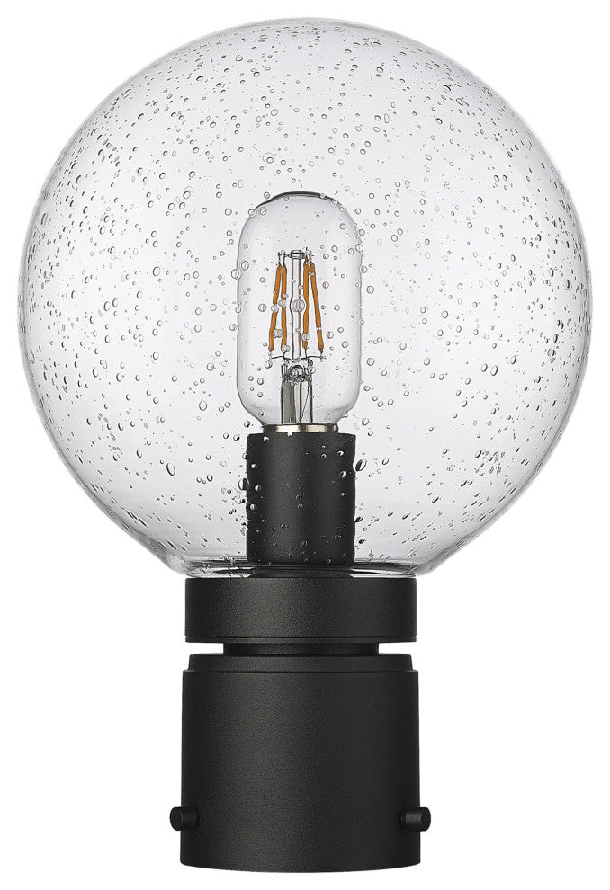 Z-Lite 599PHM Laurent 12" Tall Marine Grade Post Light - Black