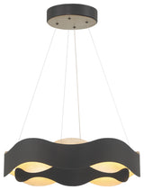 Vaughan 1-Light 24" Chandelier, Black/Nickel