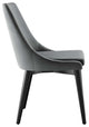 Viscount Accent Performance Velvet Dining Chairs, Set of 2, Gray