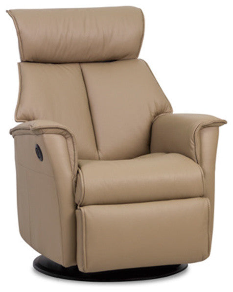 IMG Boss Large Relaxer Power Recliner Swivel Glider Chair Trend Pebble Leather