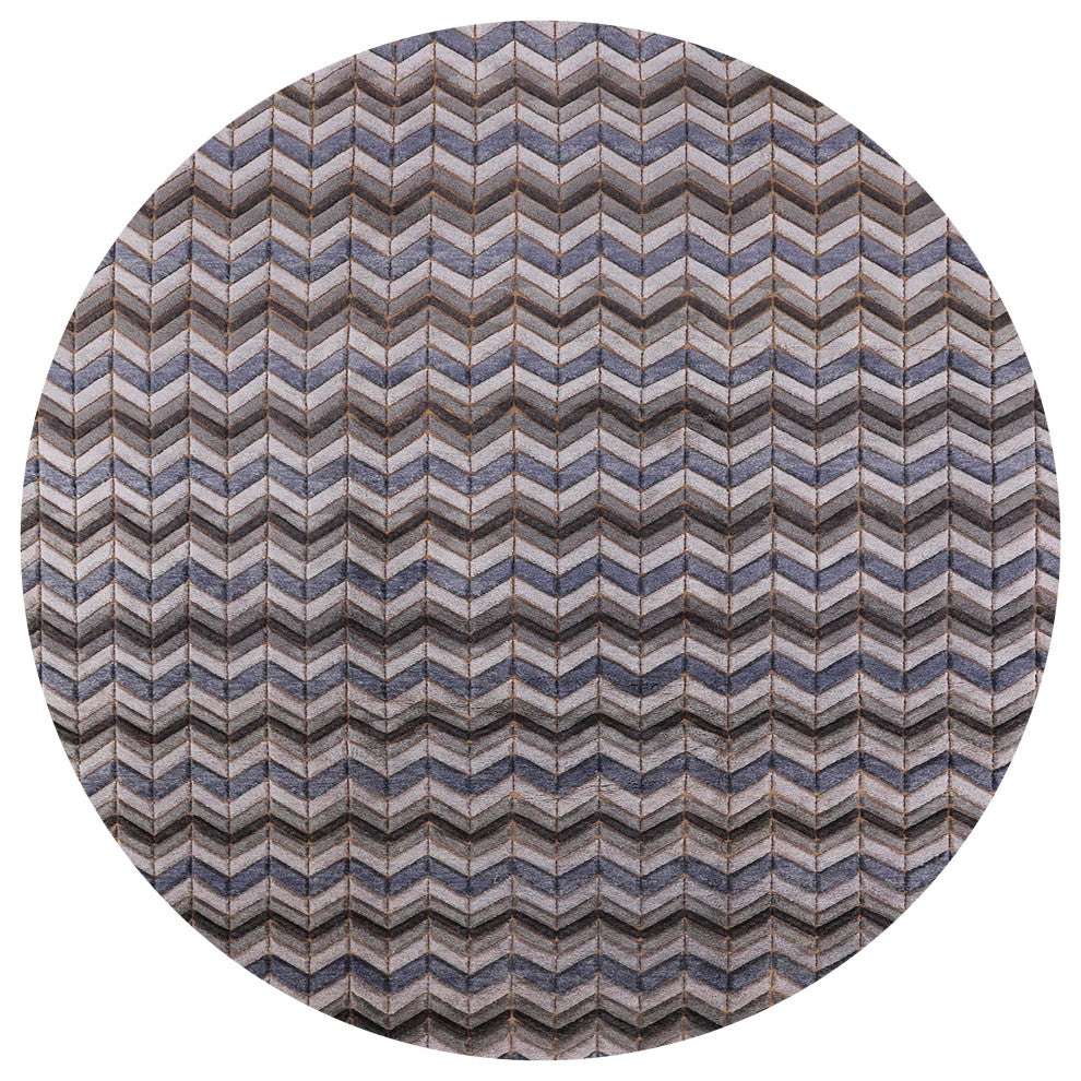 Ahgly Company Indoor Round Mid-Century Modern Area Rugs, 6' Round