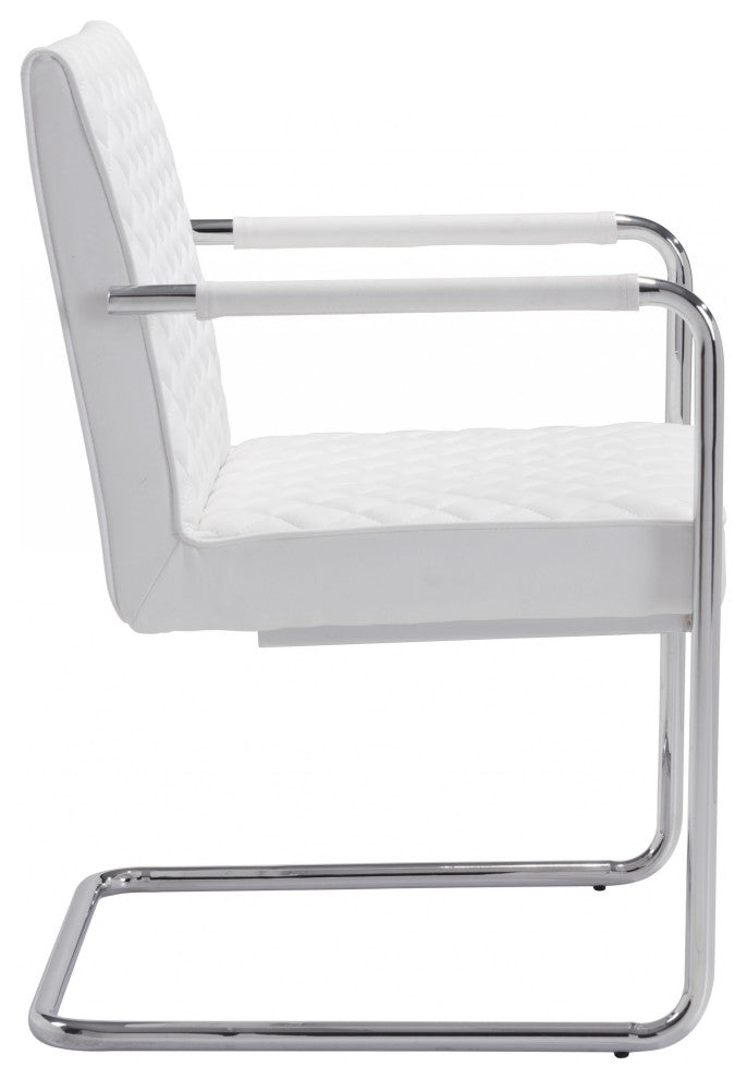 Quilt Dining Chair, Set of 2 White