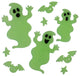 Glow In The Dark Ghost Halloween Gel Window Clings