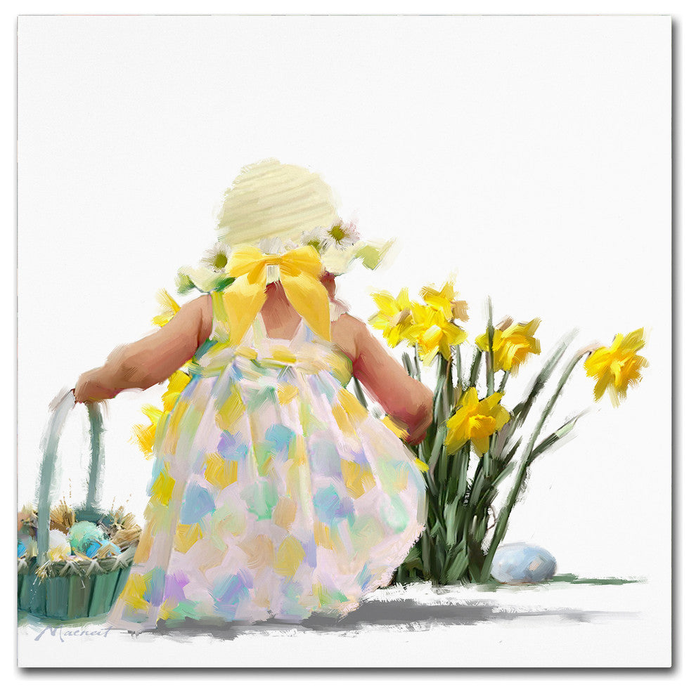 The Macneil Studio 'Easter Egg Hunt' Canvas Art, 18"x18"