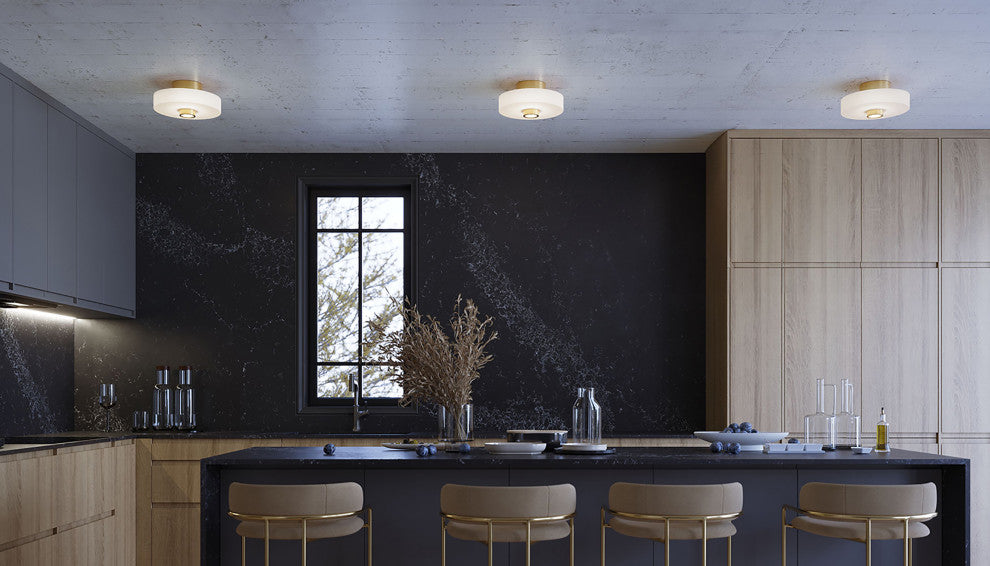 Sydney Light, Light Antique Brass, 13", Ceiling