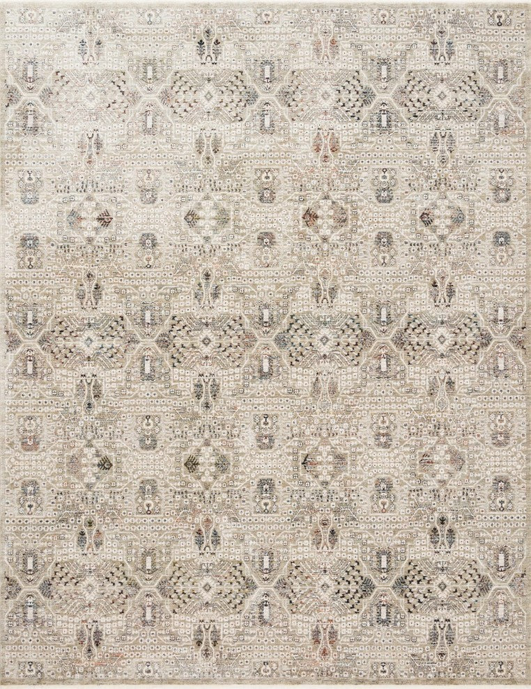 Theia Rug, Granite/Ivory, 5'x8'