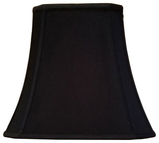 Royal Designs Rectangle Cut Corner Lamp Shade, Black, 12x20x14.25