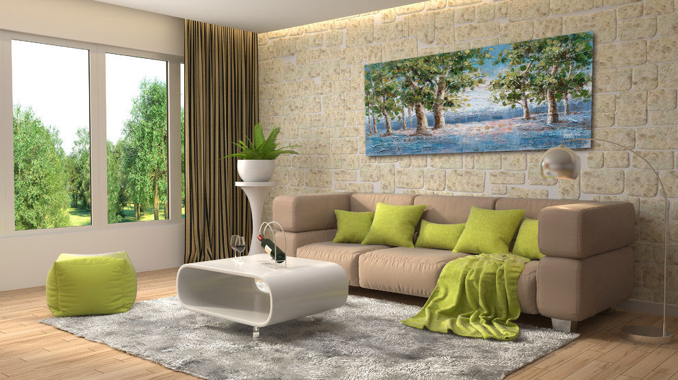 "Better Days" Oil painting on Wrapped  Canvas, wall Art, 27.5"x55"