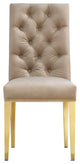 Capri Velvet Upholstered Dining Chair (Set of 2), Beige