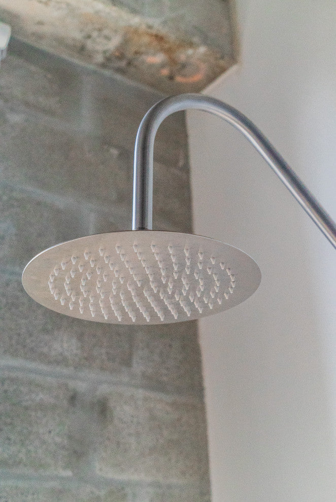 Freestanding Outdoor Shower with Garden Hose Attachment