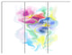 Colorful Floral Watercolor Sketch, Extra Large Floral Wall Art, 36x28, 3 Panels