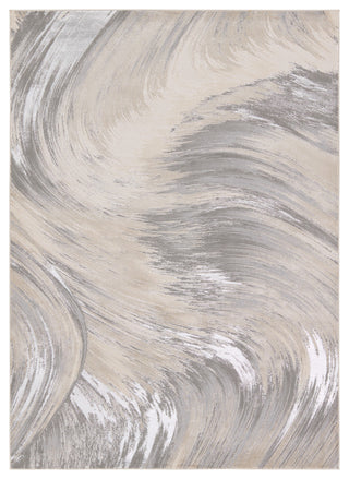Zione Abstract Taupe/ Gray Area Rug 5'X7'6"