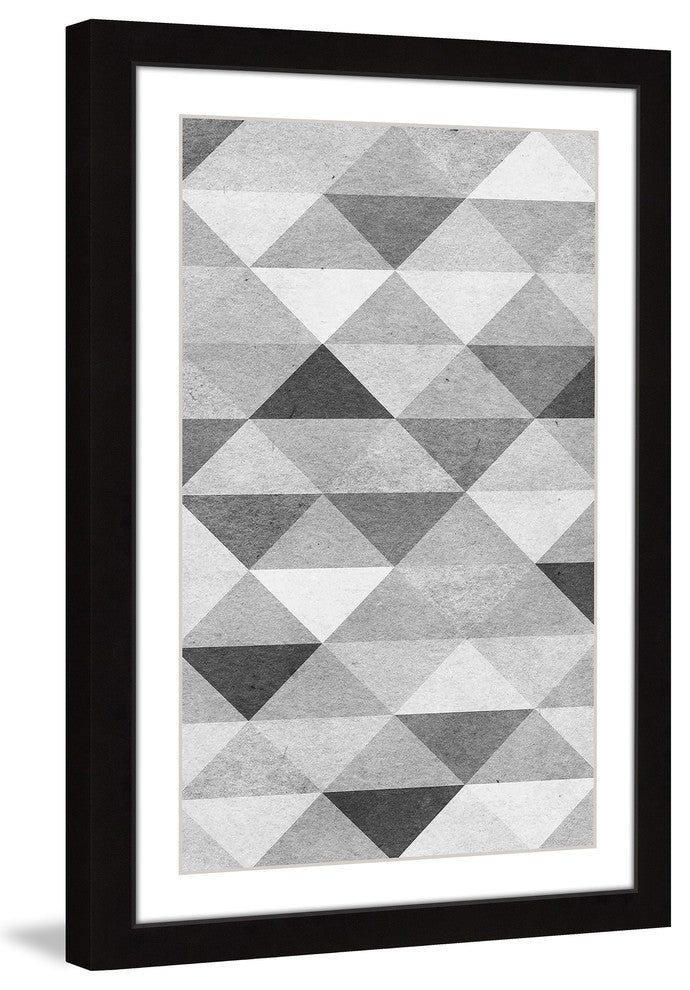 "Chromatic Triangles" Framed Art Print