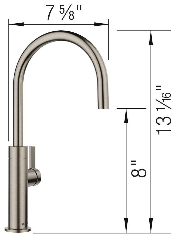 Blanco 527490 Culina II 1.5 GPM Cold Water Dispenser - Satin Dark Steel