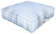 Colour Poems Gingham Pattern Blue Outdoor Floor Cushion