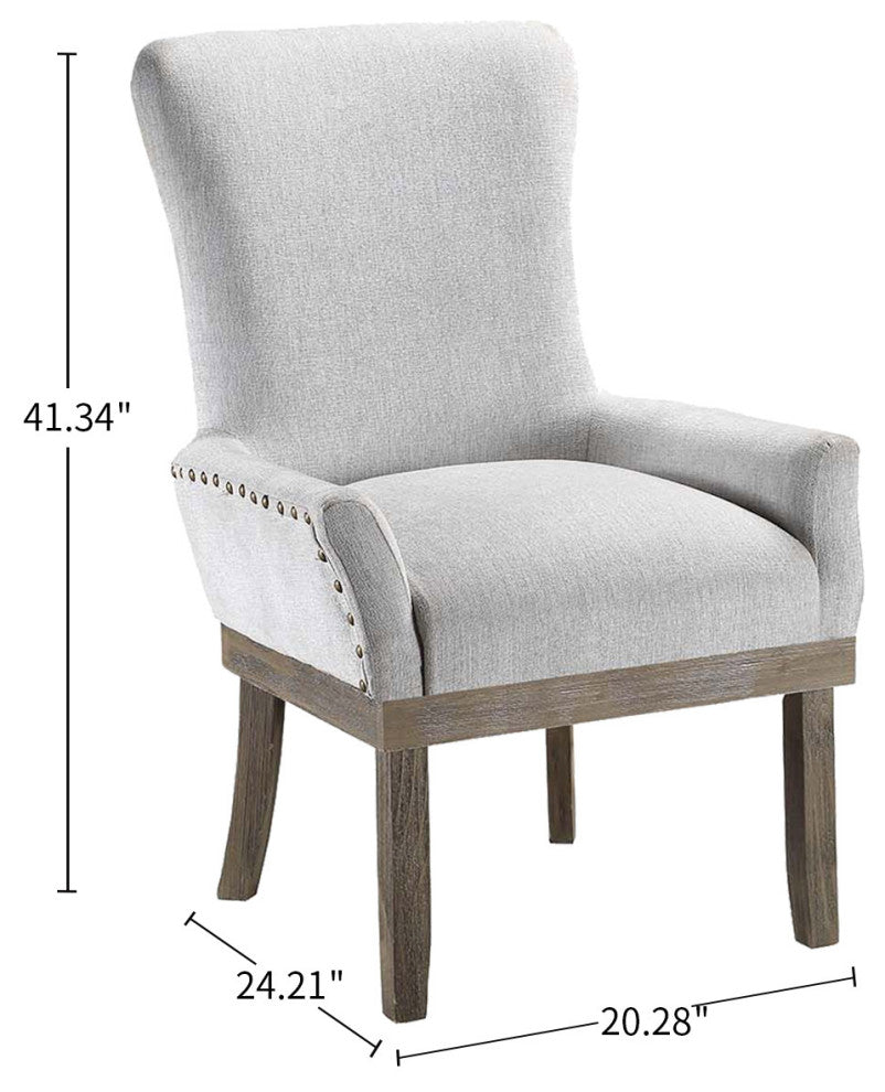 Acme Landon Arm Chair 1PC Gray Linen