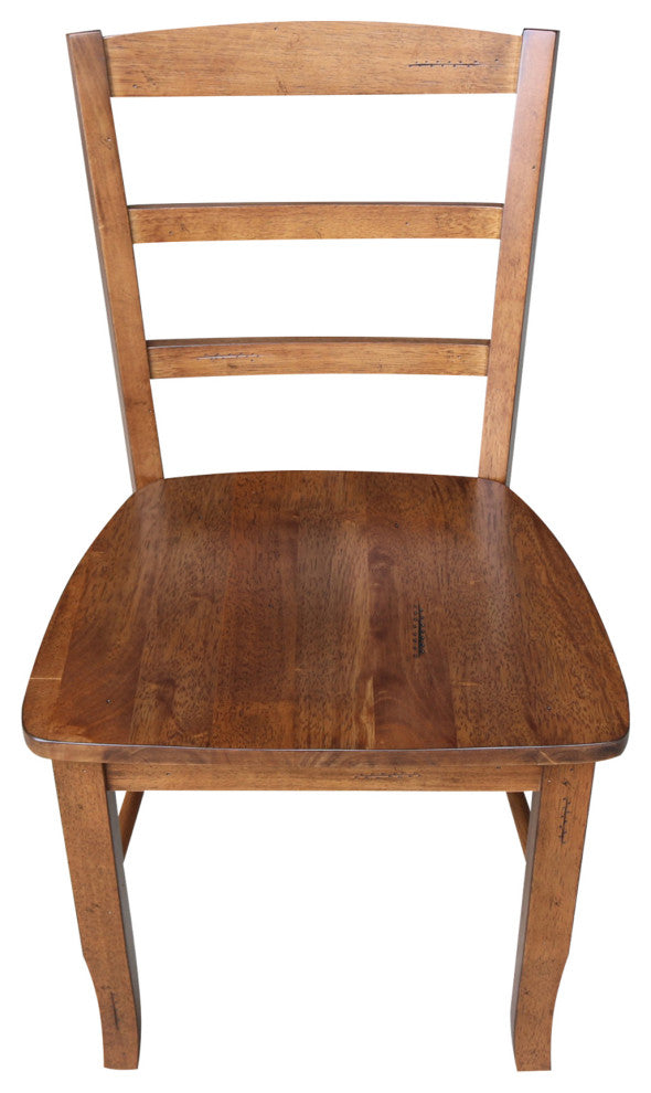 Set of Two Madrid Chairs, Distressed Oak