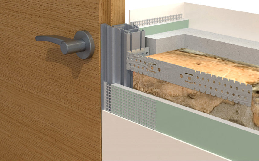 Invisible Solid Hidden Door with Handle | Planum 0010 24x80 Left-hand Outswing